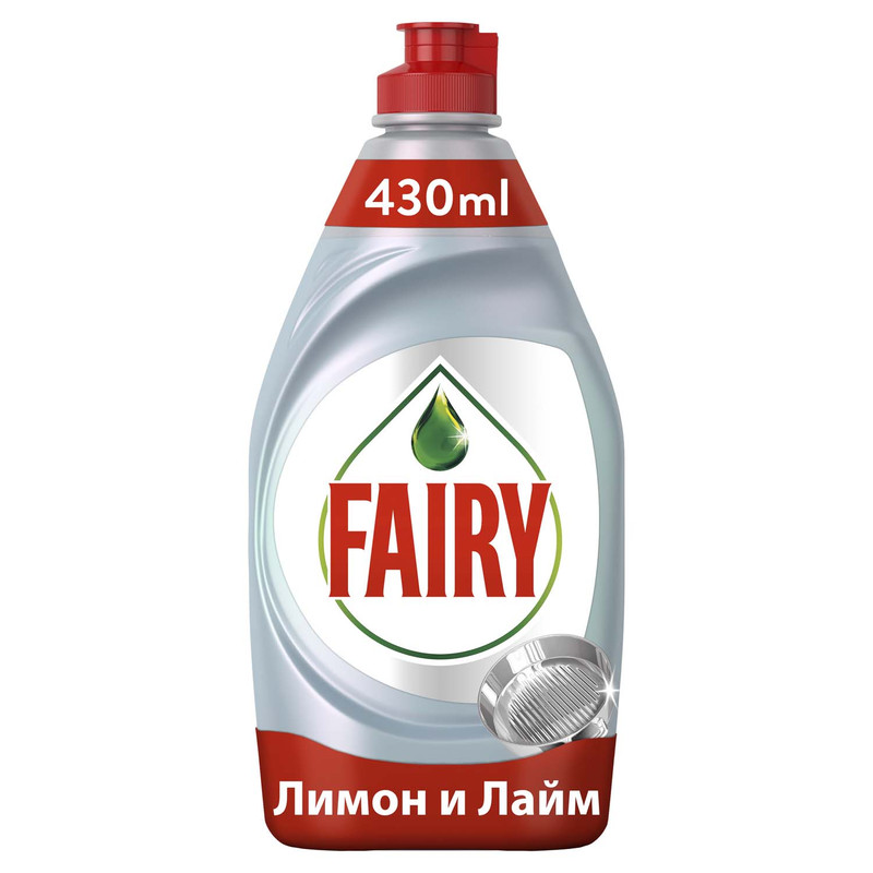 Засіб для ручного миття посуду FAIRY Platinum лимон і лайм, 0,43л